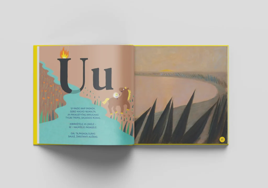 U letter spread